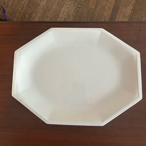 Vintage Johnson Bros white heritage serving platter 13 1/2” by 10 1/2”.